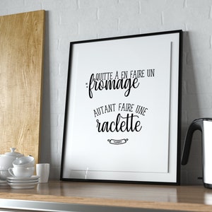 Raclette cheese poster - Raclette fan - Cheese addict