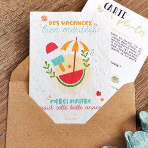 Carte à planter merci maître cadeau de fin d'année image 3
