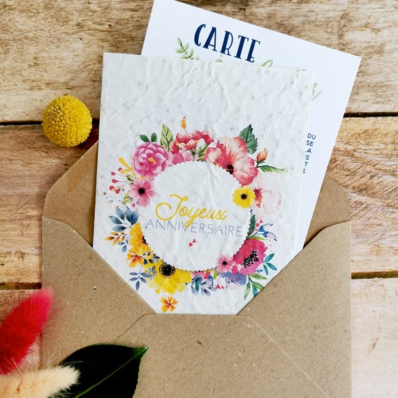 Carte A Planter Joyeux Anniversaire Etsy