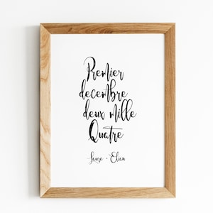 Poster personalizzato per appuntamento romantico regalo di nozze