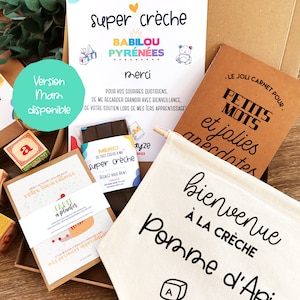 Cadeau crèche ou mam personnalisable coffret cadeau à composer