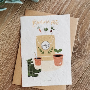 Carte à planter papi bonne fête papi