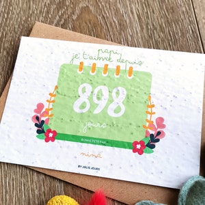 Carte à planter papi • Carte Fêtes des grands pères • Carte bonne fête papi