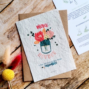 Nanny gift, Nanny planting card, Nanny planting card, End of nanny contract gift, Flower card