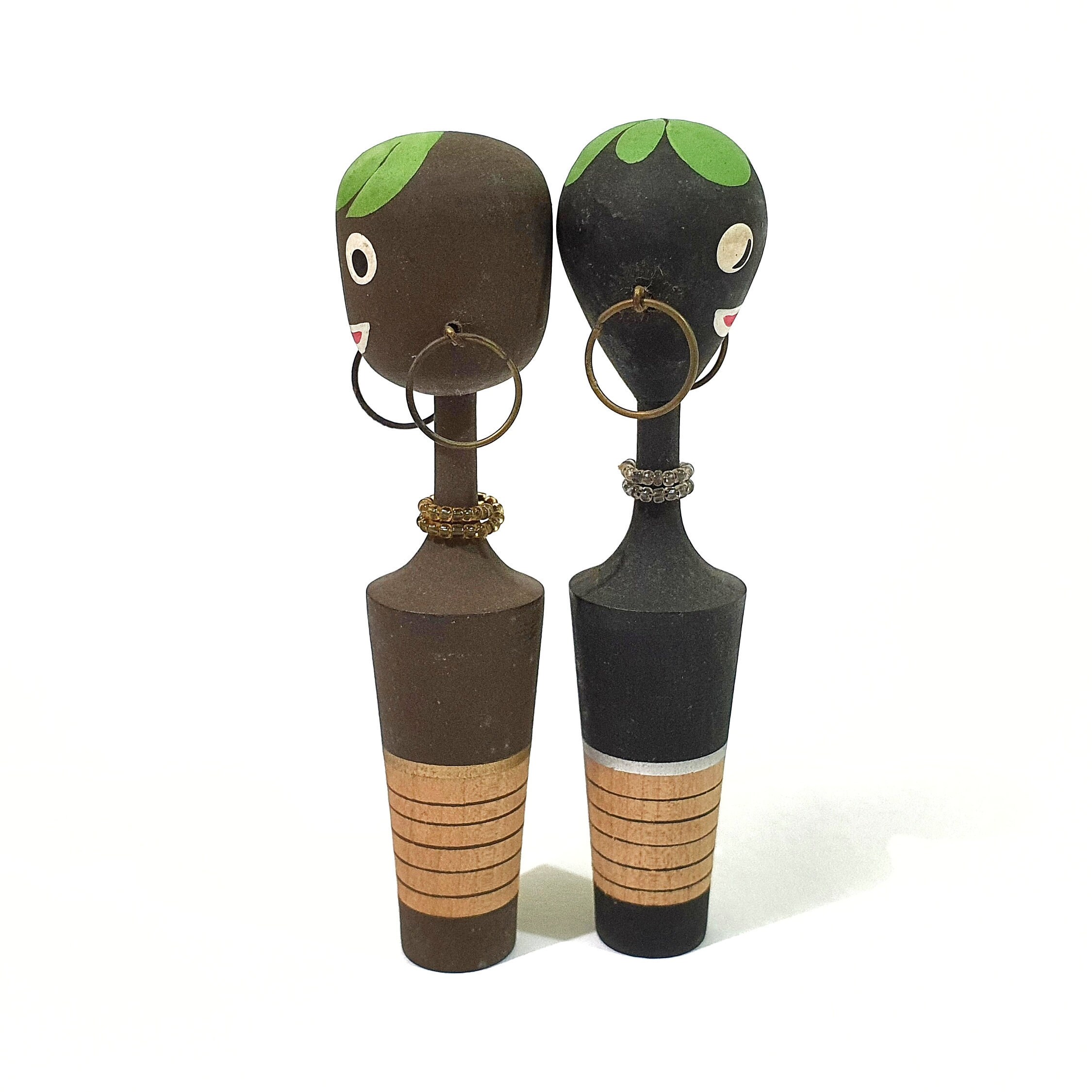 Vintage Black VooDoo Ethnic Japanese Wooden Dolls Etsy