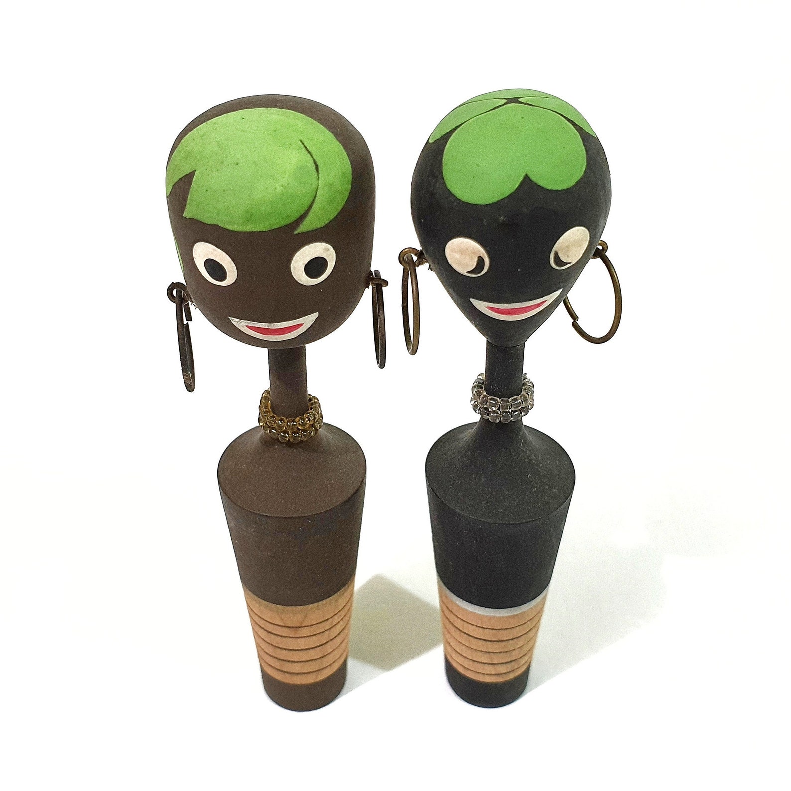 Vintage Black VooDoo Ethnic Japanese Wooden Dolls Etsy