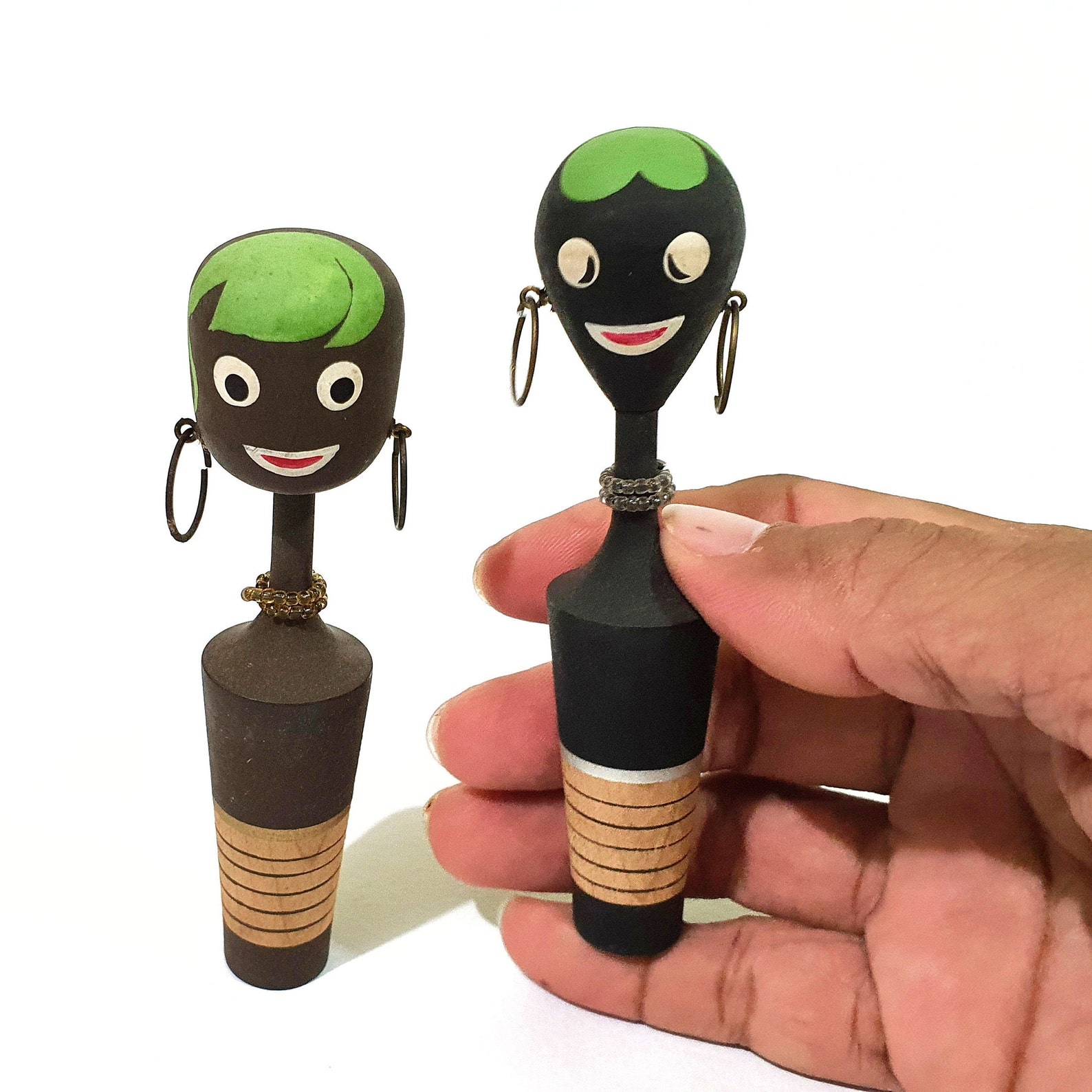 Vintage Black VooDoo Ethnic Japanese Wooden Dolls Etsy