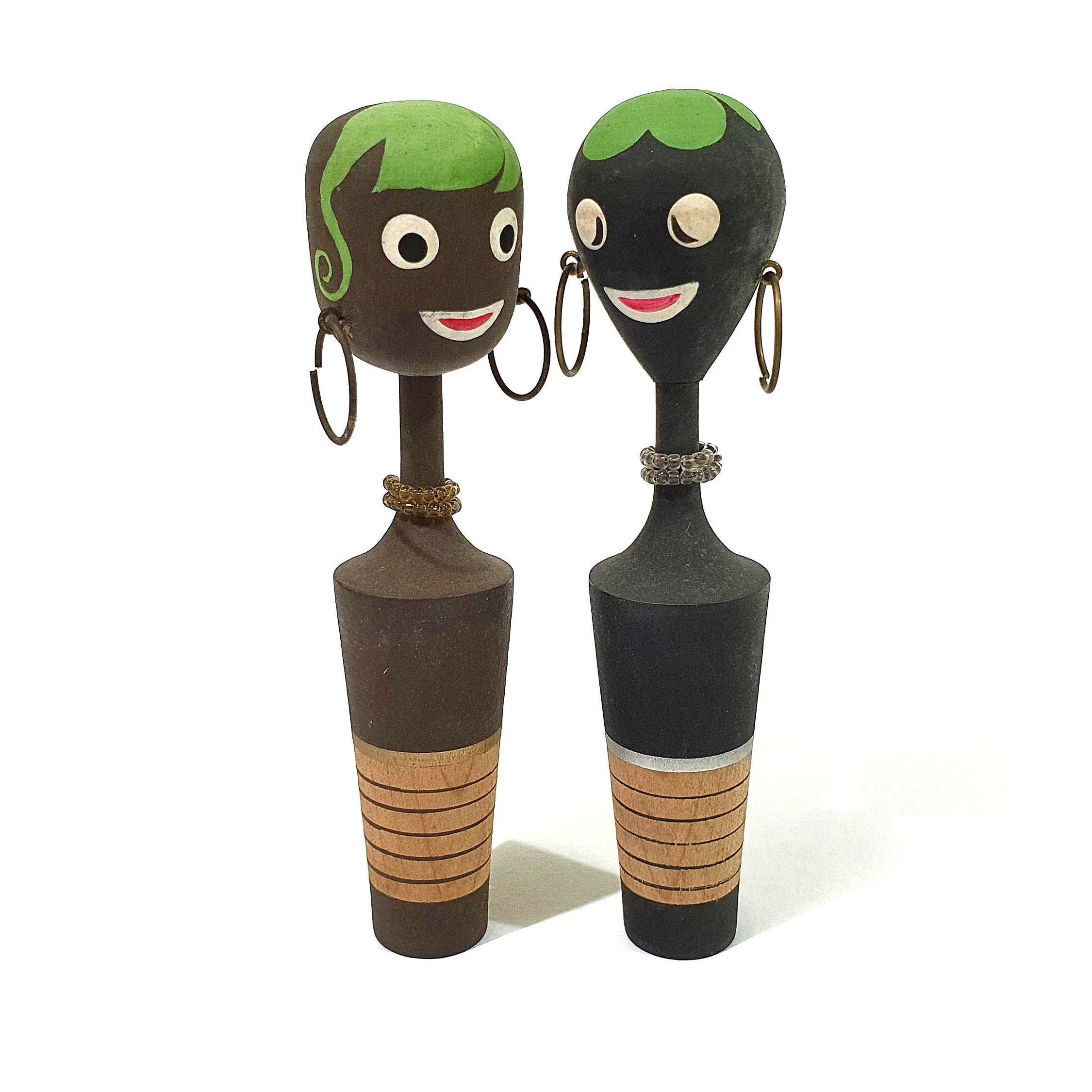 Vintage Black VooDoo Ethnic Japanese Wooden Dolls Etsy