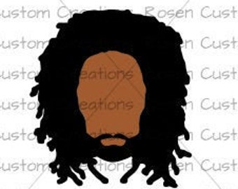 Man With Dreads Svg Etsy