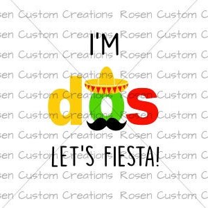 Birthday svg. Cricut cut file. Silhouette. Spanish. Fiesta. two. party. celebrate. fun. friends. cake. toddler. baby. dxf. png.