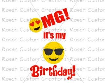 Download Emoji birthday svg | Etsy