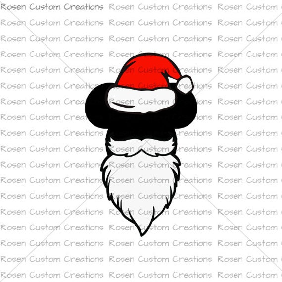 Download Christmas Svg Mickey Svg Disney Santa Hat Cricut Cut File Etsy