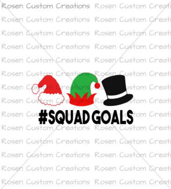 Download Christmas Svg Squad Goals Santa Elf Frosty The Snowman Etsy