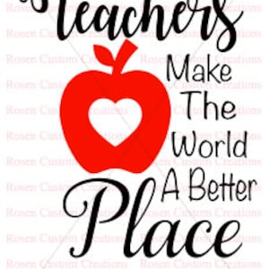 Teacher make the world better svg
