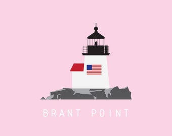 Brant Point Light Graphic Print