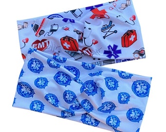Soft Stretchy EMT Headband: Twisted Medic Paramedic Headbands