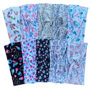 Pediatric Nurse Headbands, NICU Headbands, Labor and Delivery Nurse Twisted Stretchy Healthcare Headbands, Gifts for Nurses, Baby Headbands
