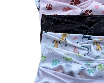 Vet Med Headbands: Vet Tech stretchy Headbands, Dog & Cat Headbands, Pet Headbands, Cat or Dog Lovers, Stretchy Pet Bands