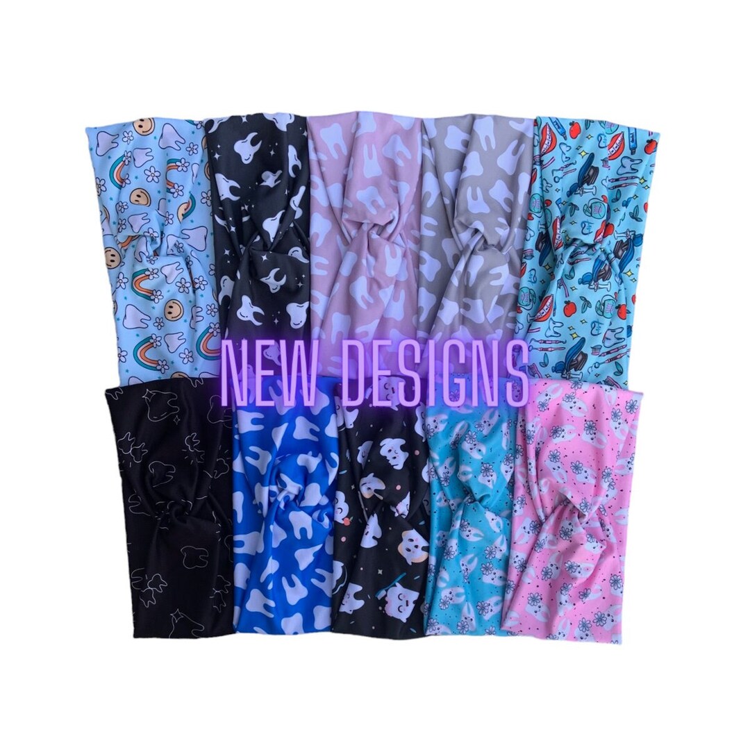 Dental Stretchy Headbands for Women, Twisted Stretchy Dental Headbands