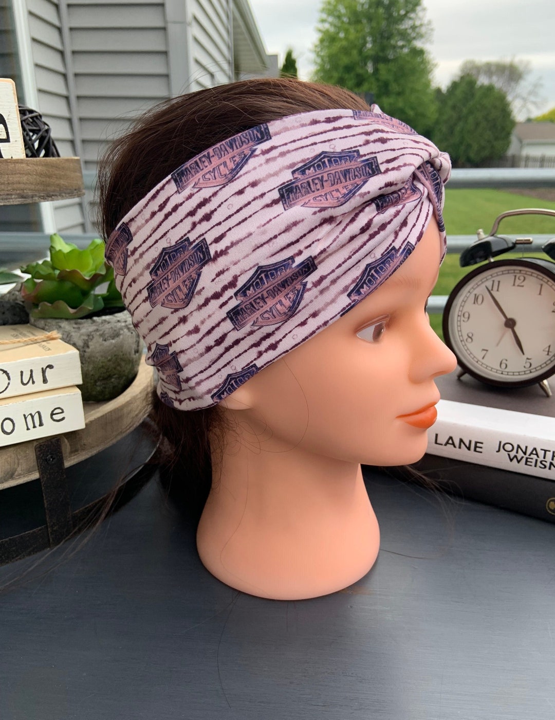 Copper Tie Dye Harley Headband, Women's Wide Twisted Soft Stretchy