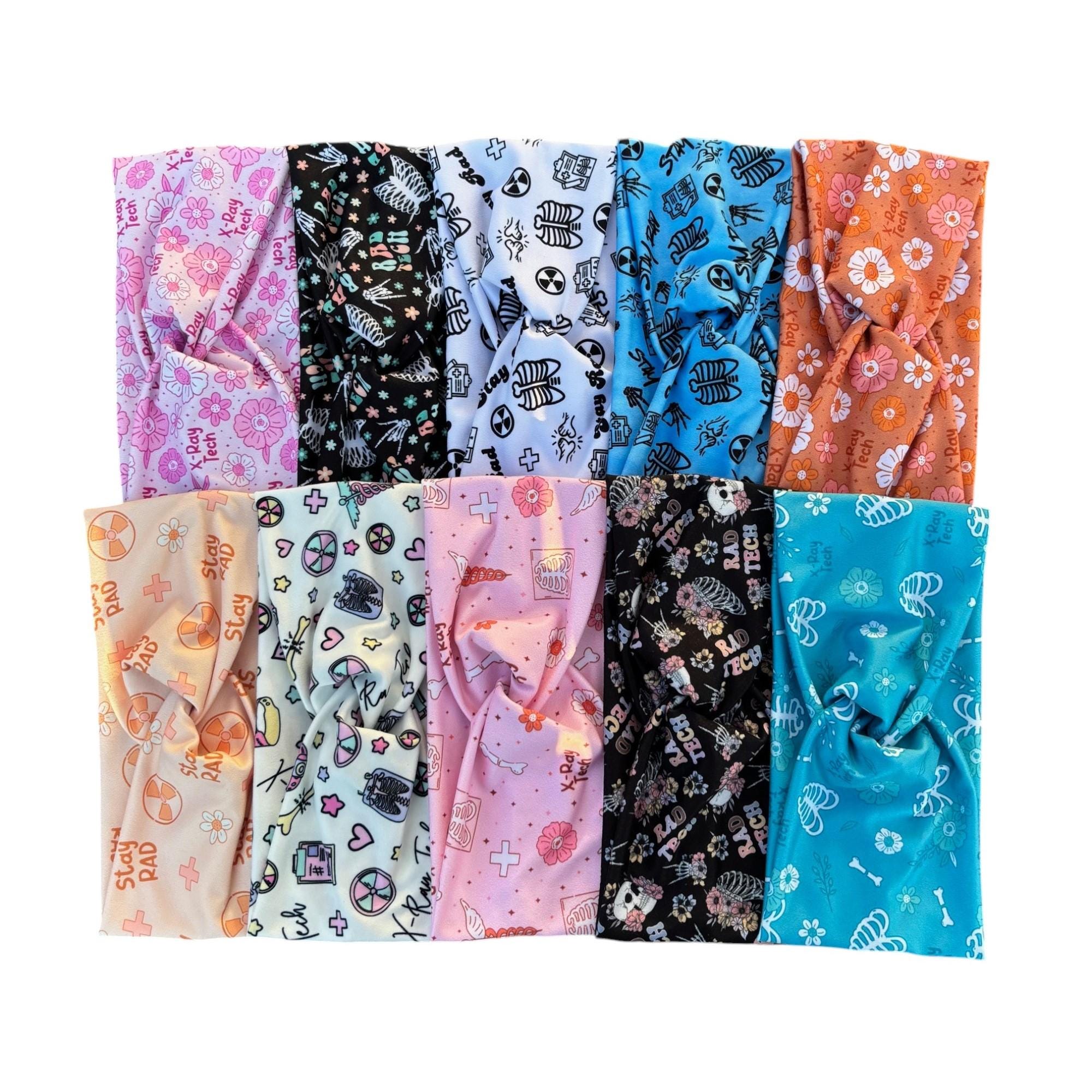 Radiology Tech Headband: X-Ray Tech Soft Stretchy Twisted Headbands, Rad tech Headbands, Gift for Rad Tech/X-Ray Teech