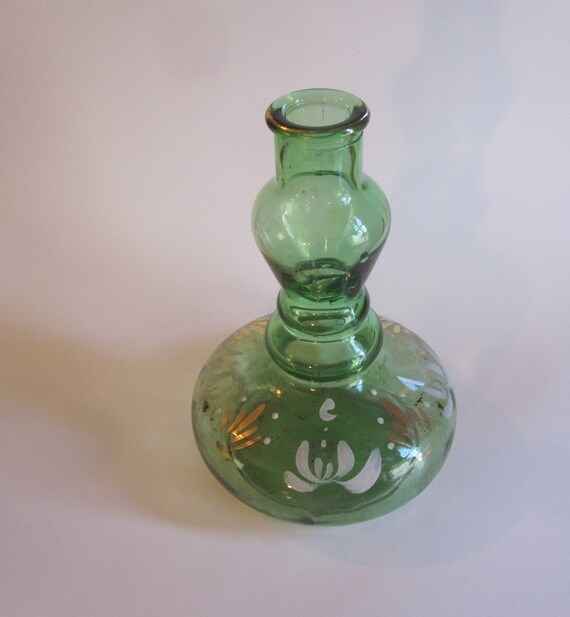 Brebbia Large Green Vase Glass Hookah Style Mpb Brebbia Etsy