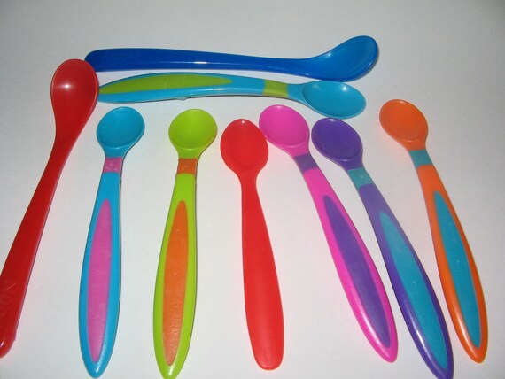 plastic baby spoons