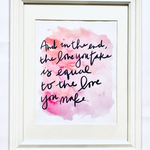  Here, There and Everywhere Song Lyric Quote Print