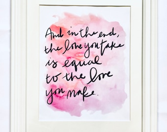 Beatles Watercolor Print