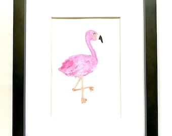 Watercolor Animal Series: Florence the Flamingo