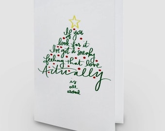 ラブ・アクチュアリー・イズ・オール・アラウンド・グリーティングカード