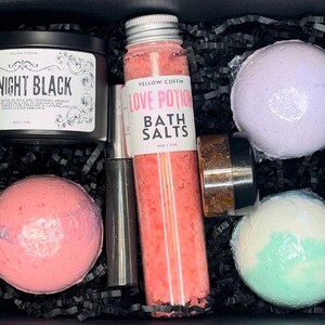 Skincare Self-Care Box Candle, Bath Bomb, Bath Salt