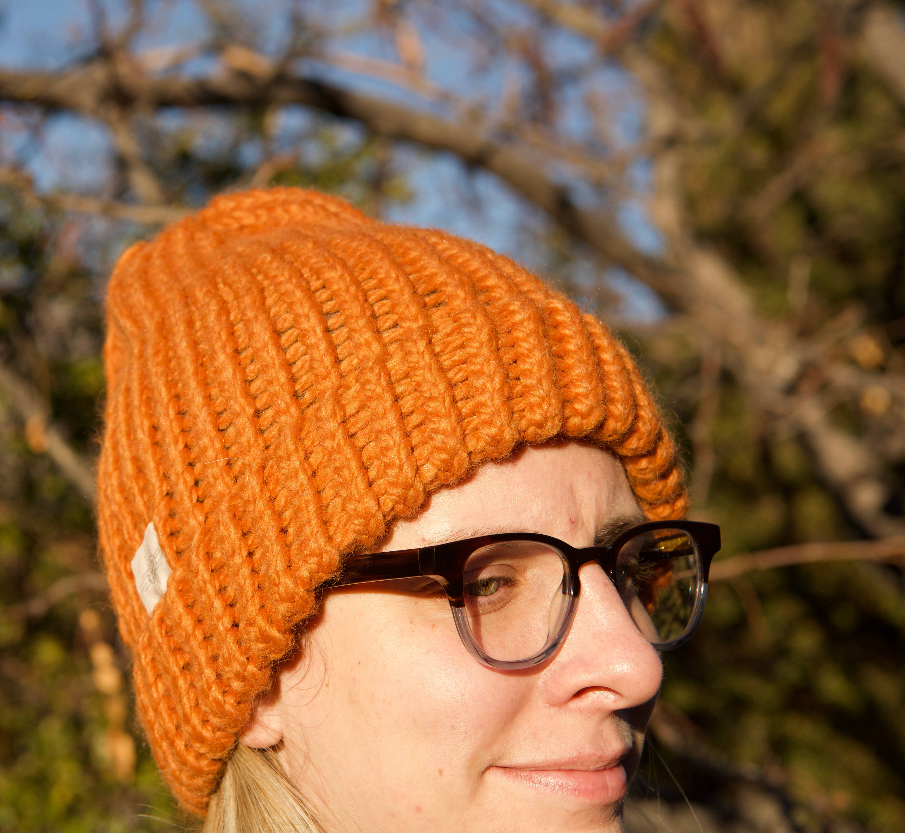 Orange Knit Hat Orange Beanie Burnt Orange Hat Etsy