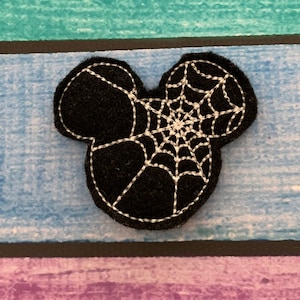 Halloween Spider Web Mouse, Felt Embellishments, Felt Applique, Hair Bow Supplies