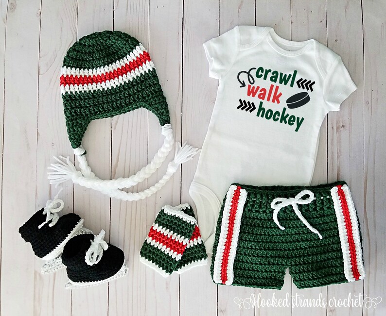 Baby hockey outfit Ice skates Newborn outfit Baby boy Etsy