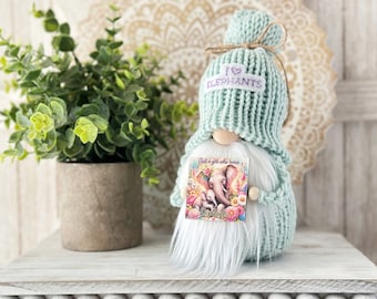 Whimsical Elephant Gnome for Tiered Tray - Perfect Gift Idea by Hooked Strands Crochet