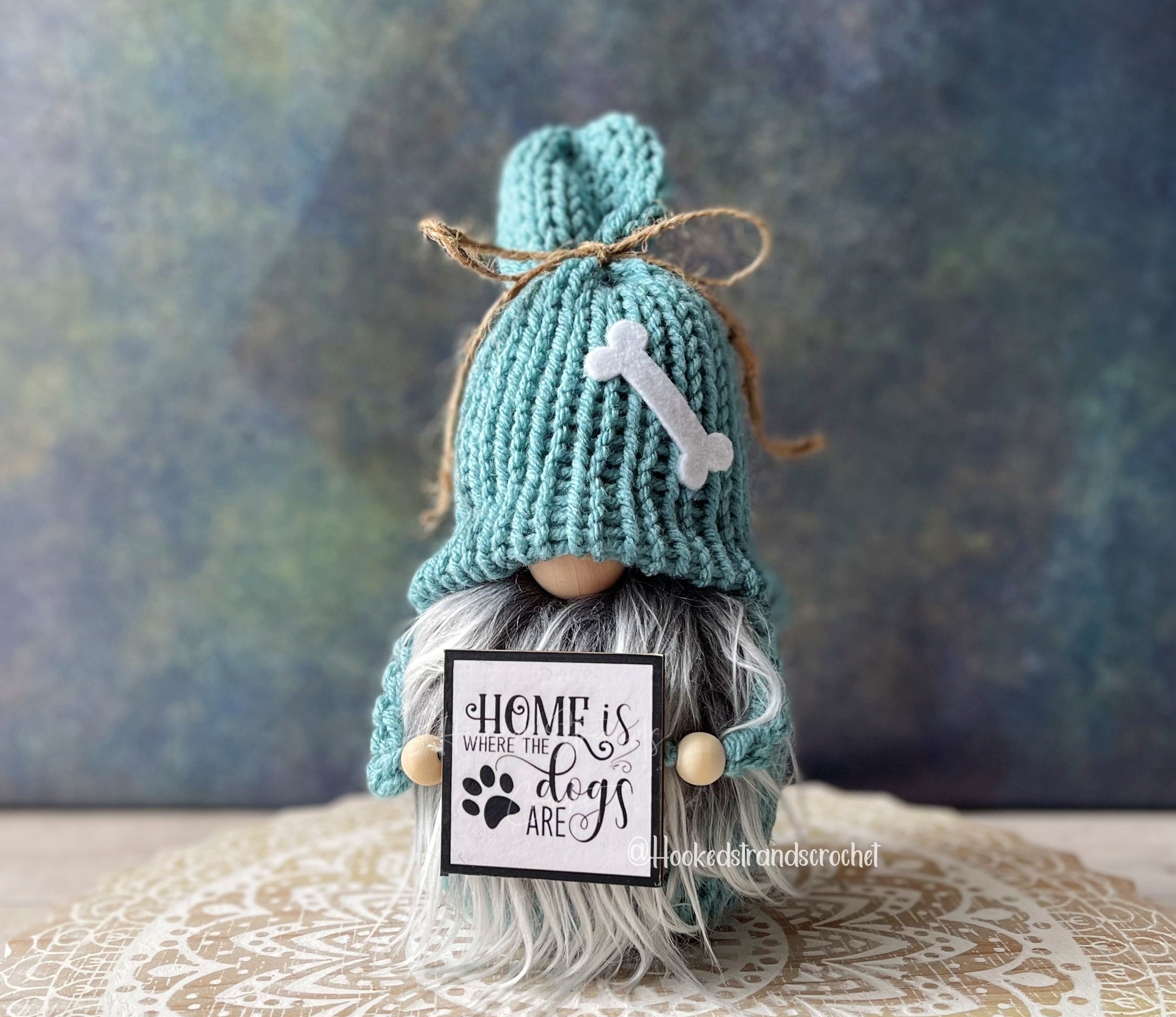 Dog lover gnome, Tiered tray decor, Pet decor, Gift idea, Gonk doll, …