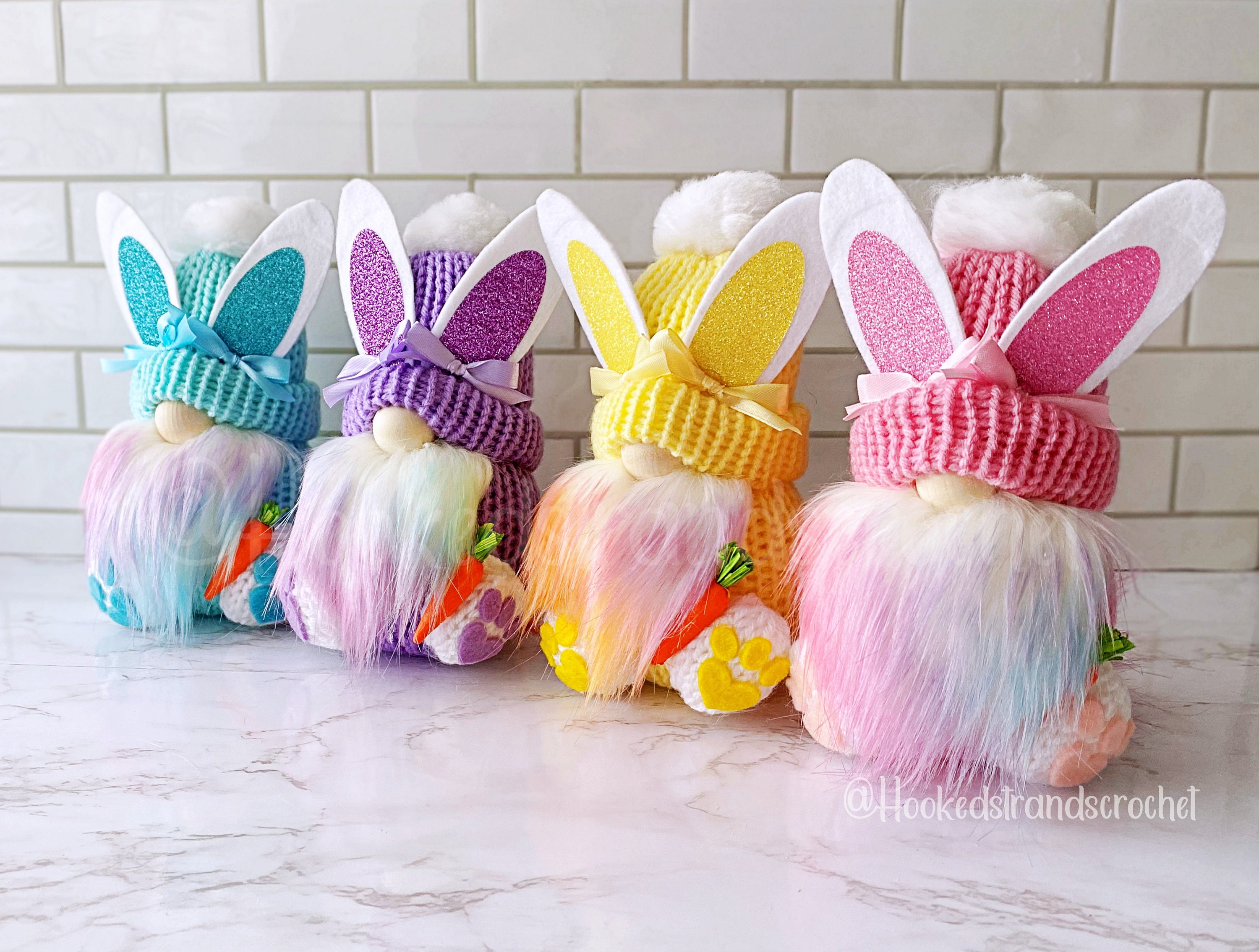Bunny gnome, Easter gnome, Swedish tomte, Tiered tray decor, Rabbit g…
