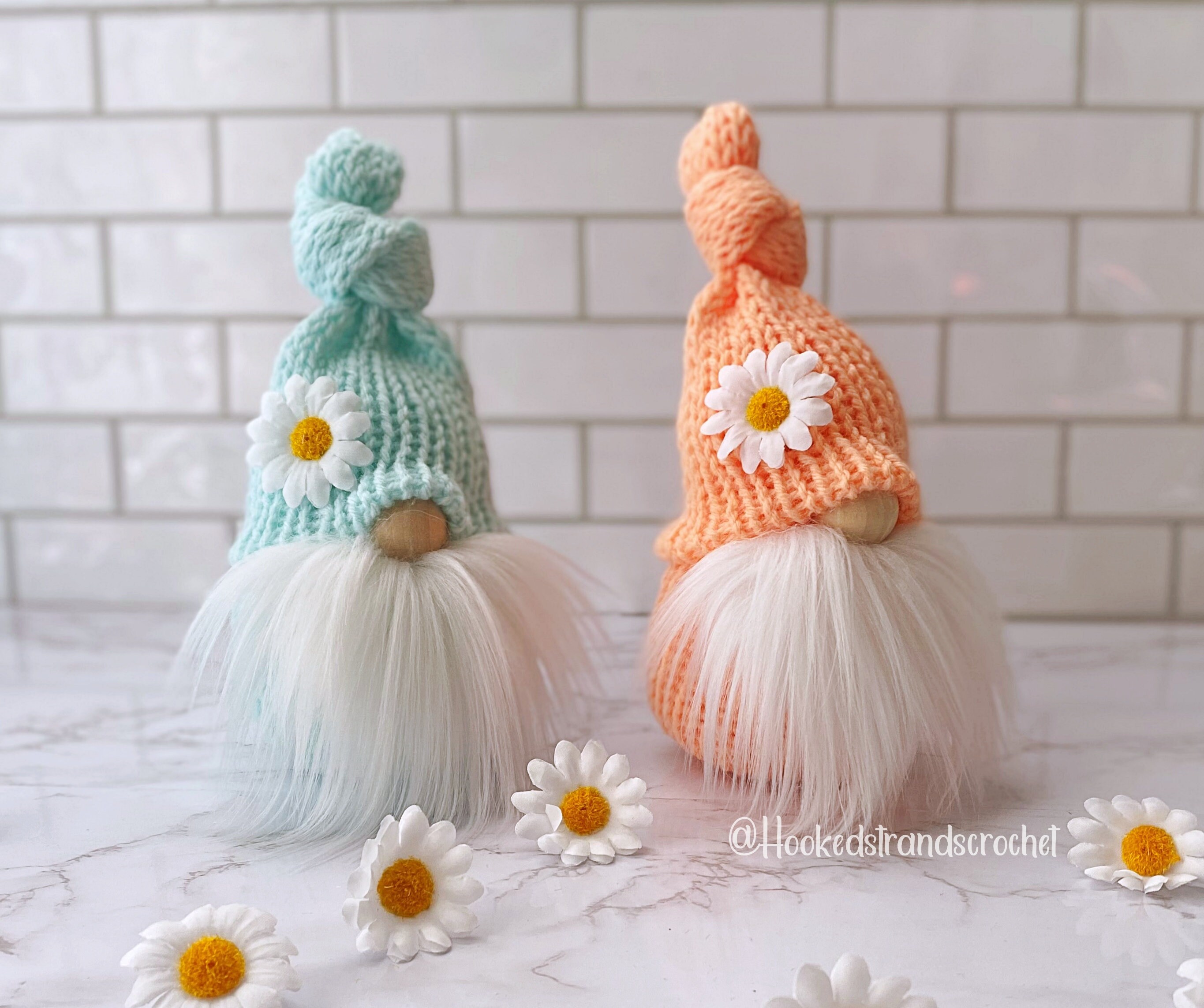 Daisy gnome, Spring gnome, Tiered tray decor, Gift idea, Swedish tomt…