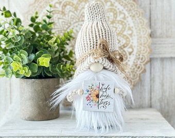 Adorable Mother's Day Gnome with Sign Choices - Perfect Tiered Tray Decor & Gift Idea by Hooked Strands Crochet