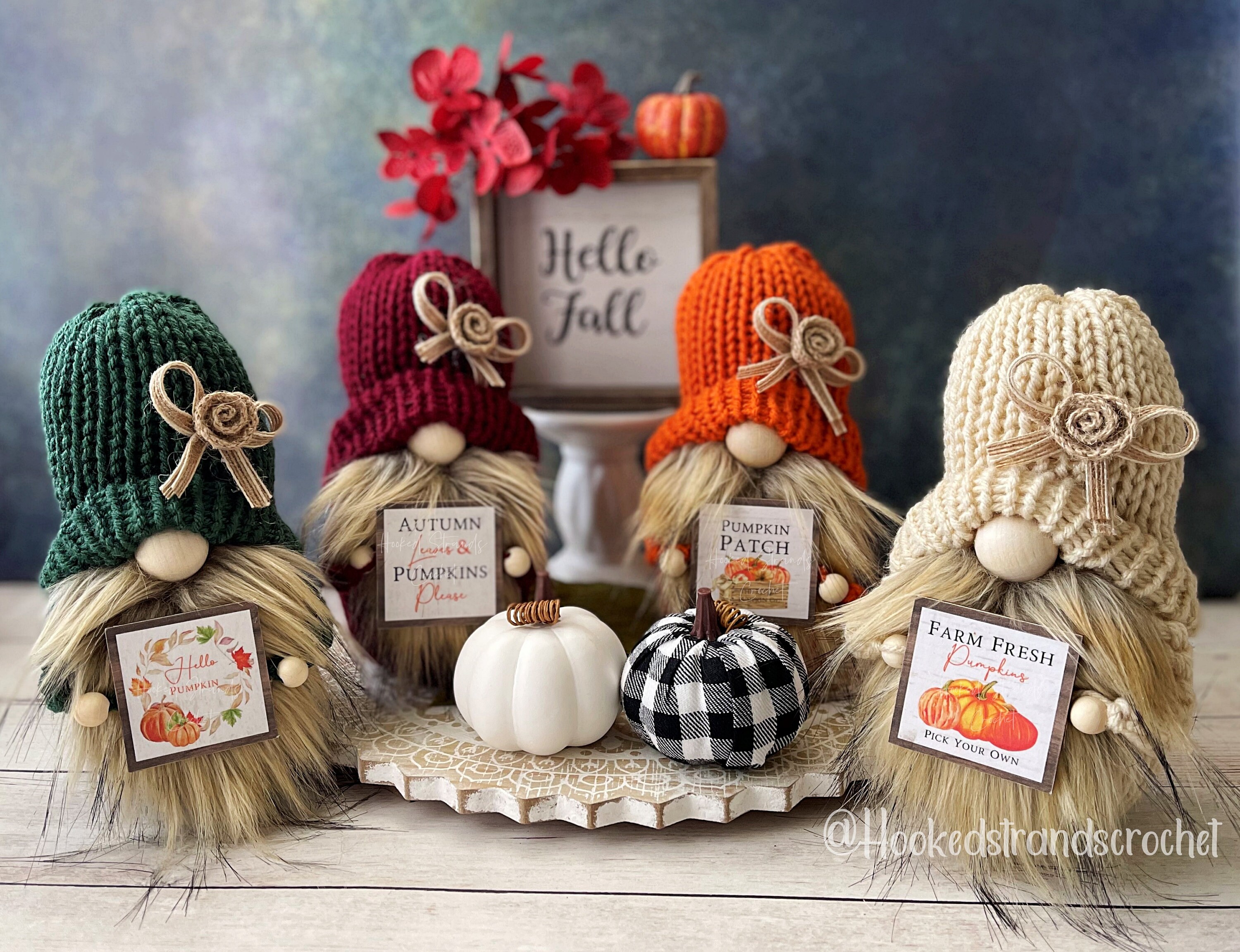 Autumn gnome, Pumpkin gnome, Tiered tray decor, Fall Decor, Harvest D…