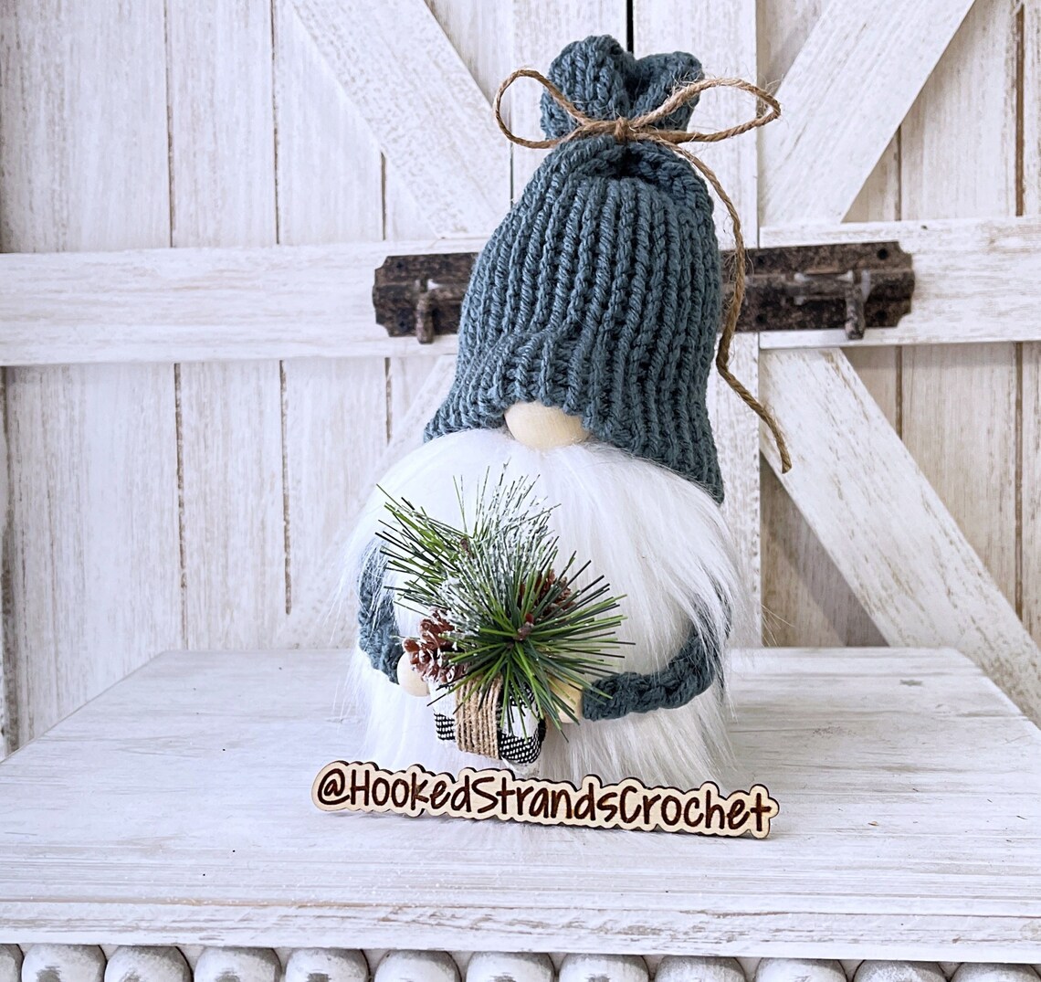 Rustic Pine Gnome Christmas Gnome Present Gnome Tiered Tray Etsy