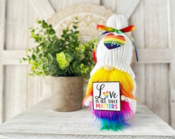 Pride Gnome for Home Decor or Thoughtful Gift - Handcrafted with Love