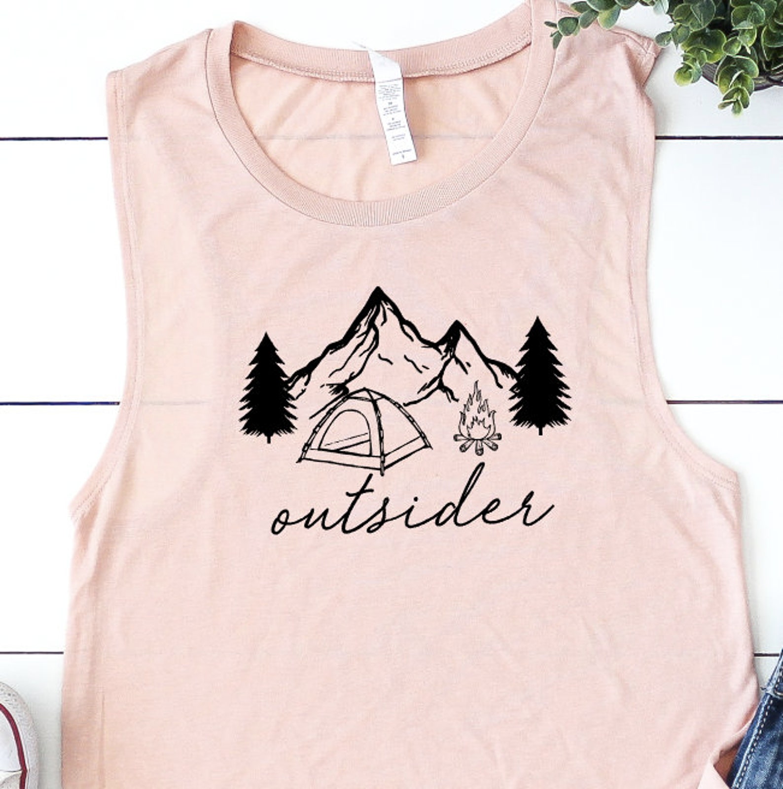 Camping Tank Top Outside Tank Top Women's Muscle Tank Etsy