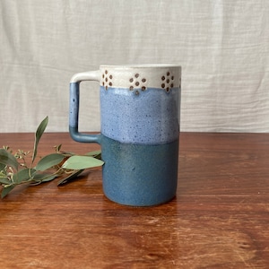Blue and White Flower Mug