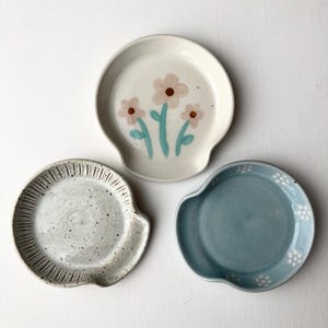 Handmade Ceramic Spoon Rest: Kitchen Utensil Holder