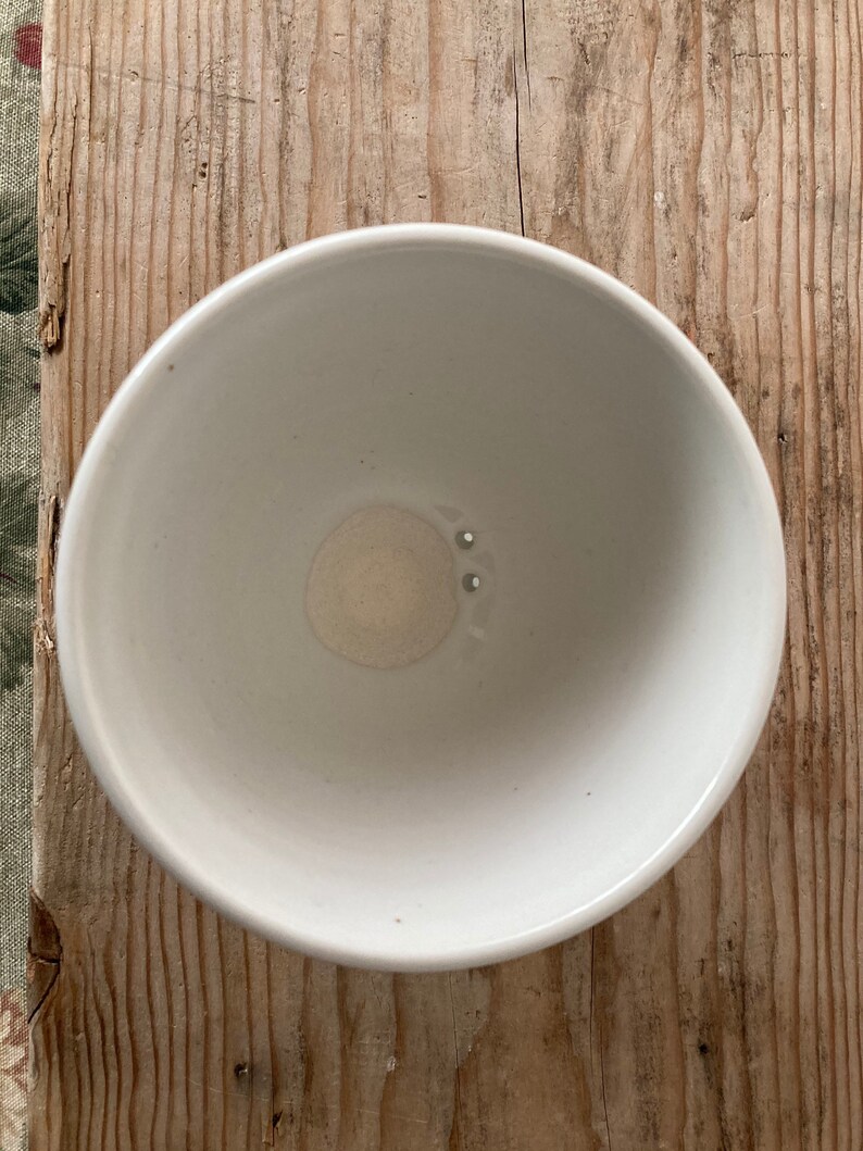 White Ceramic Planter with Attached Saucer