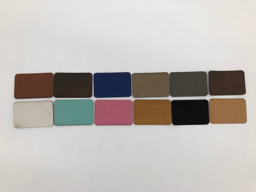 Set of 10 Rectangle Leatherette Patches With Adhesive Backing - No ...
