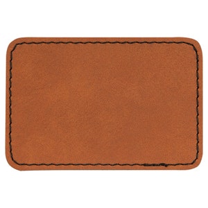 Set van 10 blanco laserbare kunstleren rechthoekige patch met lijm, hoedenpatch, Glowforge, Xtool, OMTech