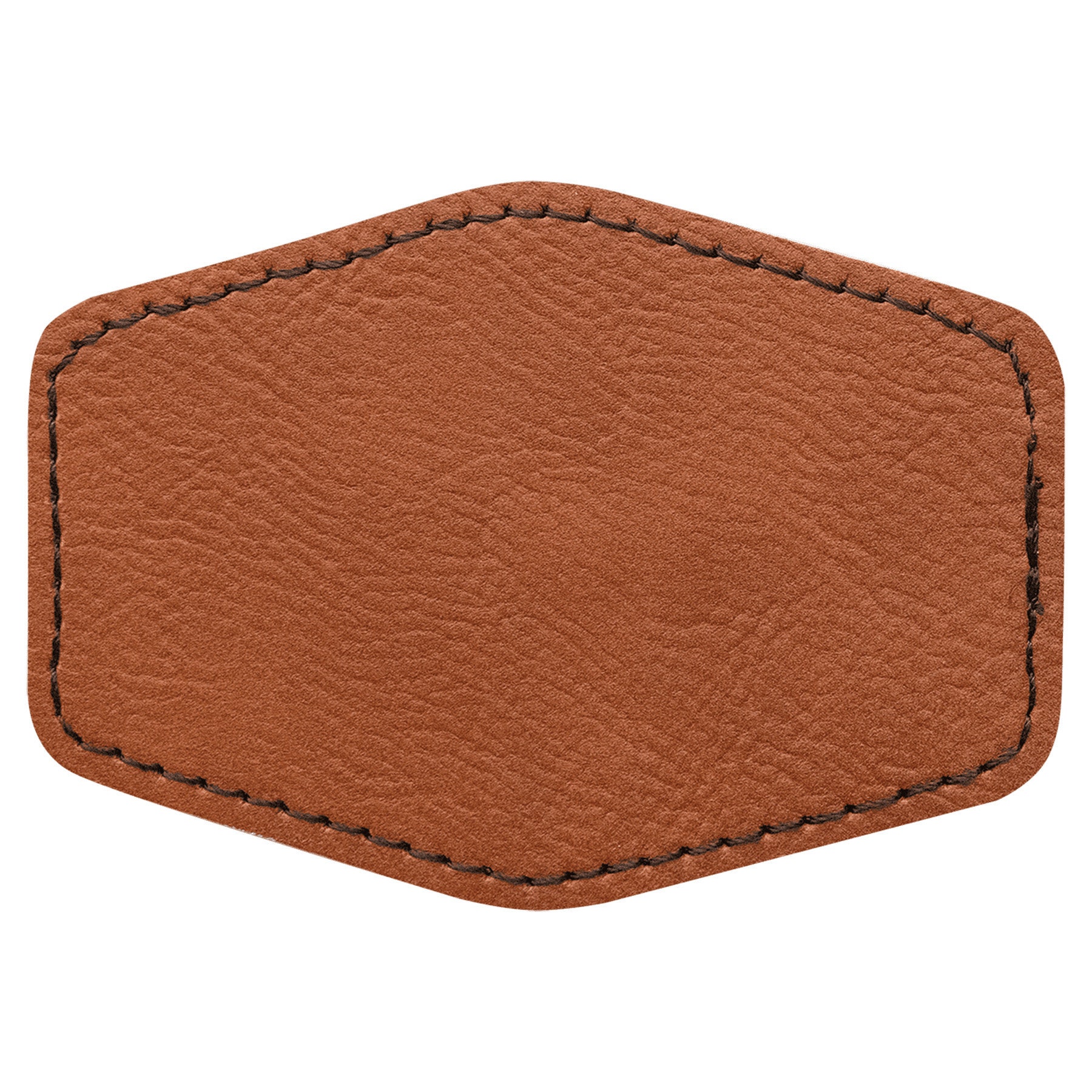 Small Rectangle Laserable Leatherette Patch With Heat Applied